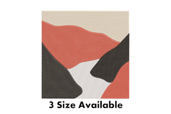 Abstract Mountain Embroidery Design