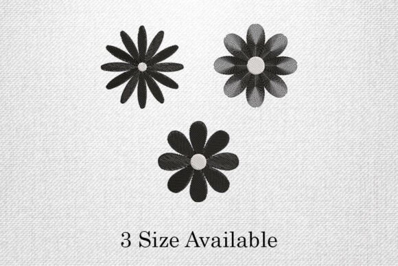 Bold Black Daisy Embroidery Set