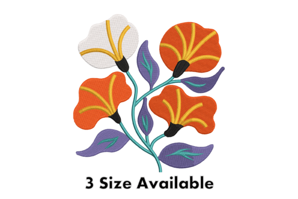 Bold Floral Embroidery Design