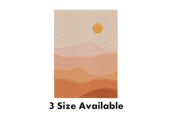 Desert Sunset Embroidery Design