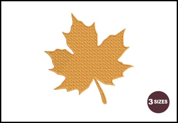 Elegant Maple Leaf Embroidery Design