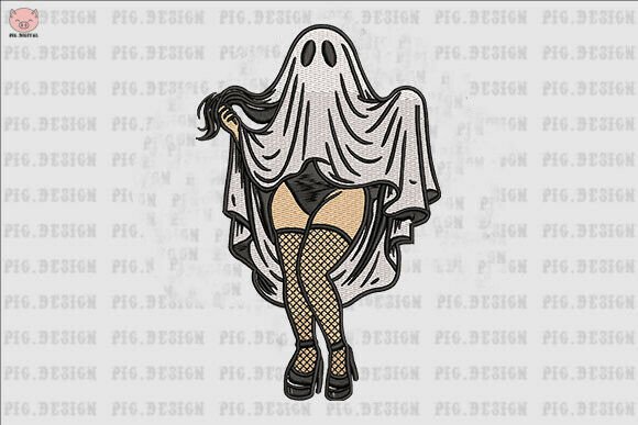 Halloween Ghost Girl Embroidery