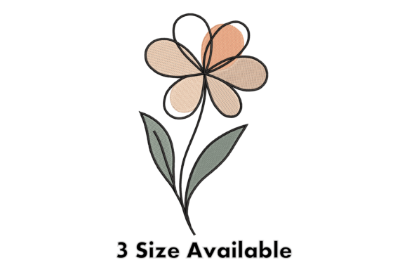 Minimal Floral Embroidery Design