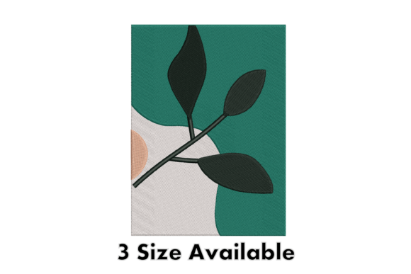 Minimalist Leaf Embroidery Design
