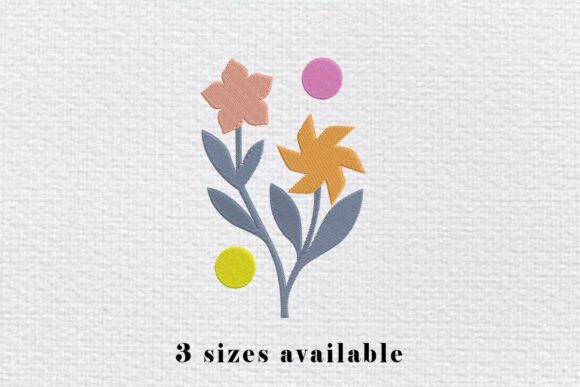 Modern Abstract Floral Embroidery