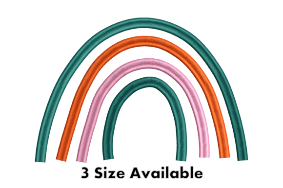 Modern Rainbow Embroidery Design