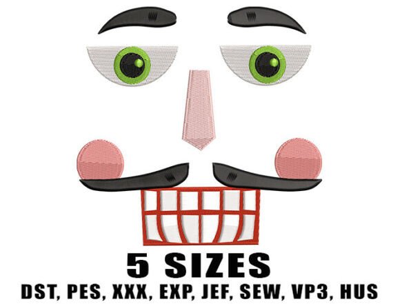 Nutcracker Silly Smile Embroidery Design