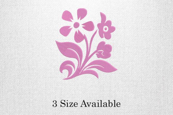 Pink Floral Embroidery Design File