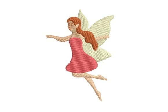Red Hair Fairy Embroidery Design