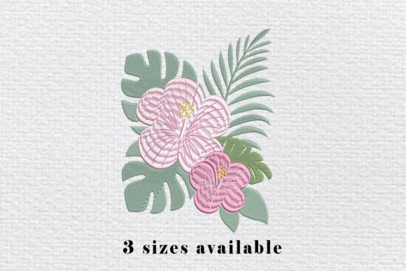 Tropical Hibiscus Embroidery File