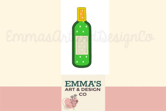 Wine Bottle Machine Embroidery